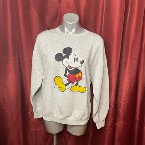 Vintage 1980s/90s Disney Mickey Mouse heather gray crew neck sweat shirt
